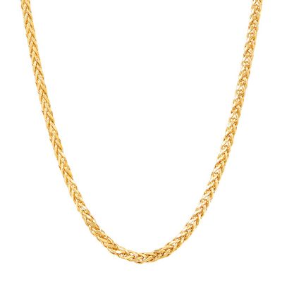 Wheat Chain in 14K Yellow Gold, 3.4mm, 22"