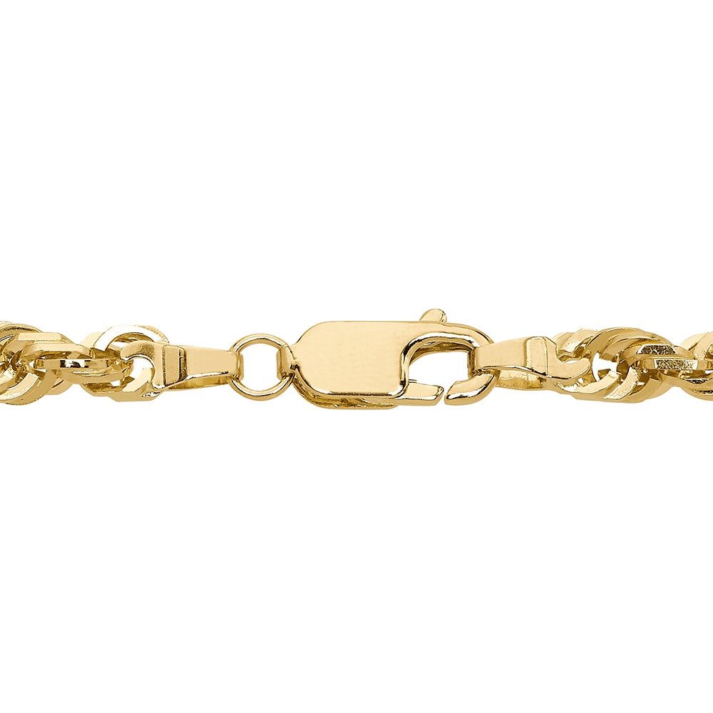 Rope Chain Necklace in 10K Yellow Gold, 4.4mm, 22â