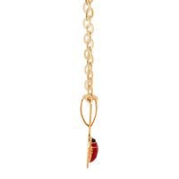 Butterfly Pendant with Ladybug in 14K Yellow Gold