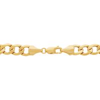 Curb Chain Necklace in 10K Yellow Gold, 8.8mm, 22â