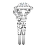 Lab Grown Diamond Bridal Set with Double Halo 14K White Gold (2 ct. tw.)