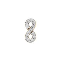 Single Stud Earring with Diamond Infinity Symbol in 10K Gold