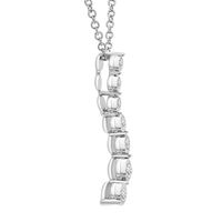 Journey Diamond Pendant in Sterling Silver (1/10 ct. tw.)