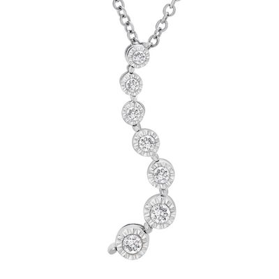 Journey Diamond Pendant in Sterling Silver (1/10 ct. tw.)