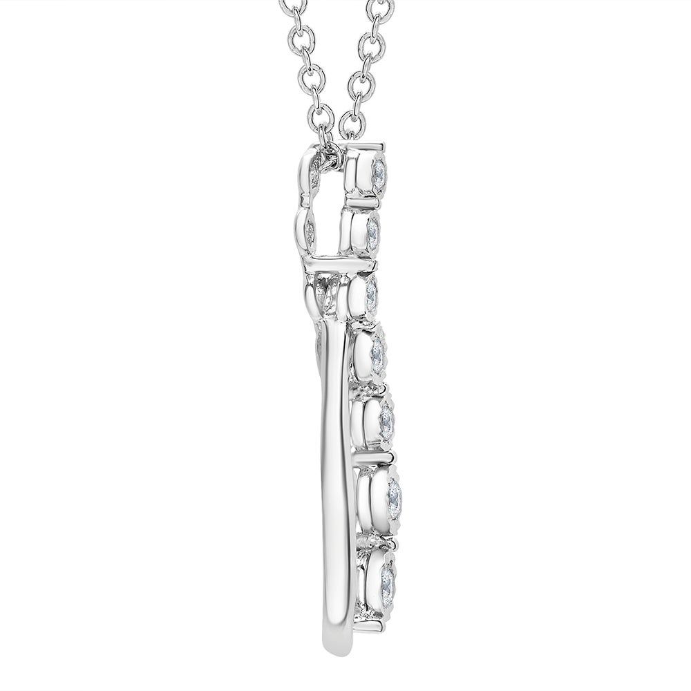 Diamond Journey Swirl Pendant in Sterling Silver (1/10 ct. tw.)