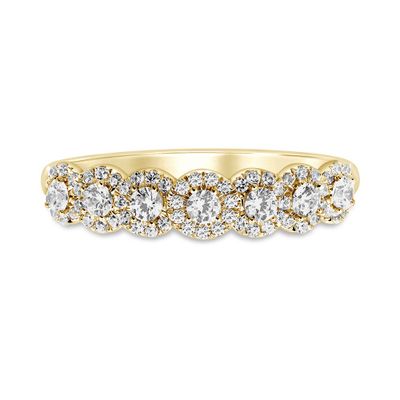 Diamond Anniversary Band with Seven Stones 14K Gold (1/2 ct. tw