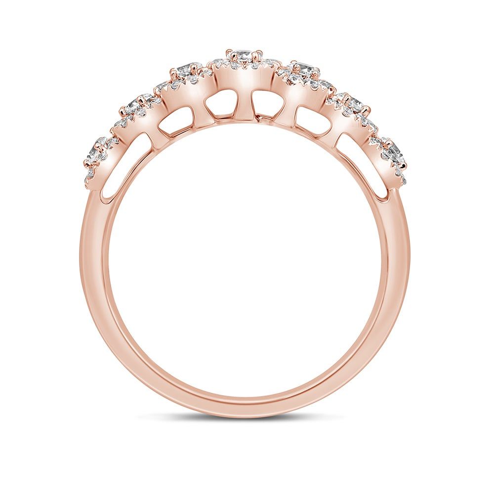 Diamond Anniversary Band with Seven Stones 14K Rose Gold (1/2 ct. tw.)