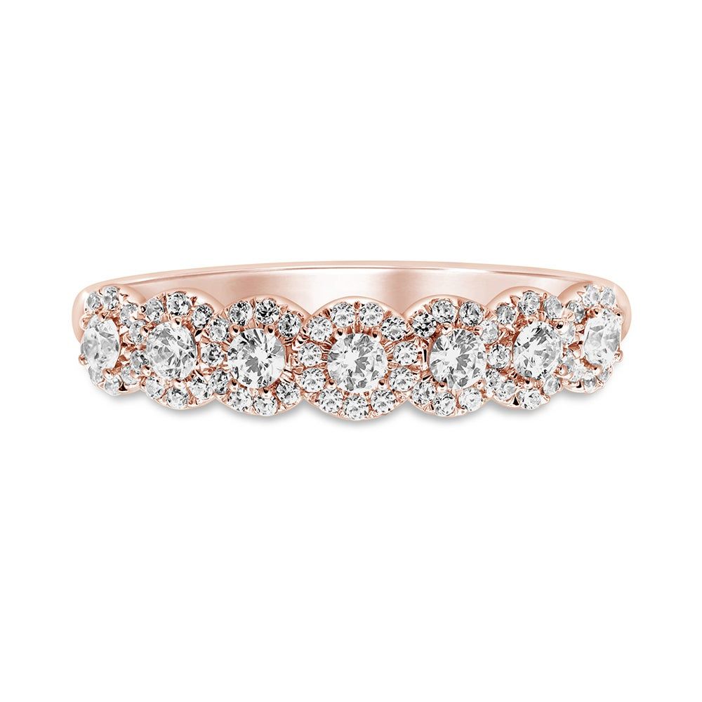 Diamond Anniversary Band with Seven Stones 14K Rose Gold (1/2 ct. tw.)