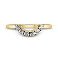 Contour Wedding Band with Diamond Crescent 14K Gold (1/3 ct. tw