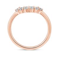 Contour Wedding Band with Diamond Crescent 14K Rose Gold (1/3 ct. tw.)