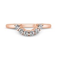 Contour Wedding Band with Diamond Crescent 14K Rose Gold (1/3 ct. tw.)