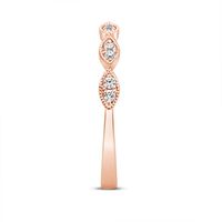 Milgrain Anniversary Band with Diamonds 10K Rose Gold (1/7 ct. tw.)