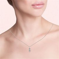 Diamond Double Heart Pendant in 14K White Gold (1/8 ct. tw.)