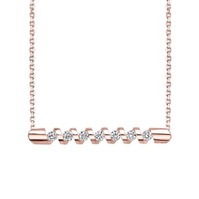 Energy™ by Sirena® Diamond Spiral Necklace in 14K Rose Gold (1/4 ct. tw.)