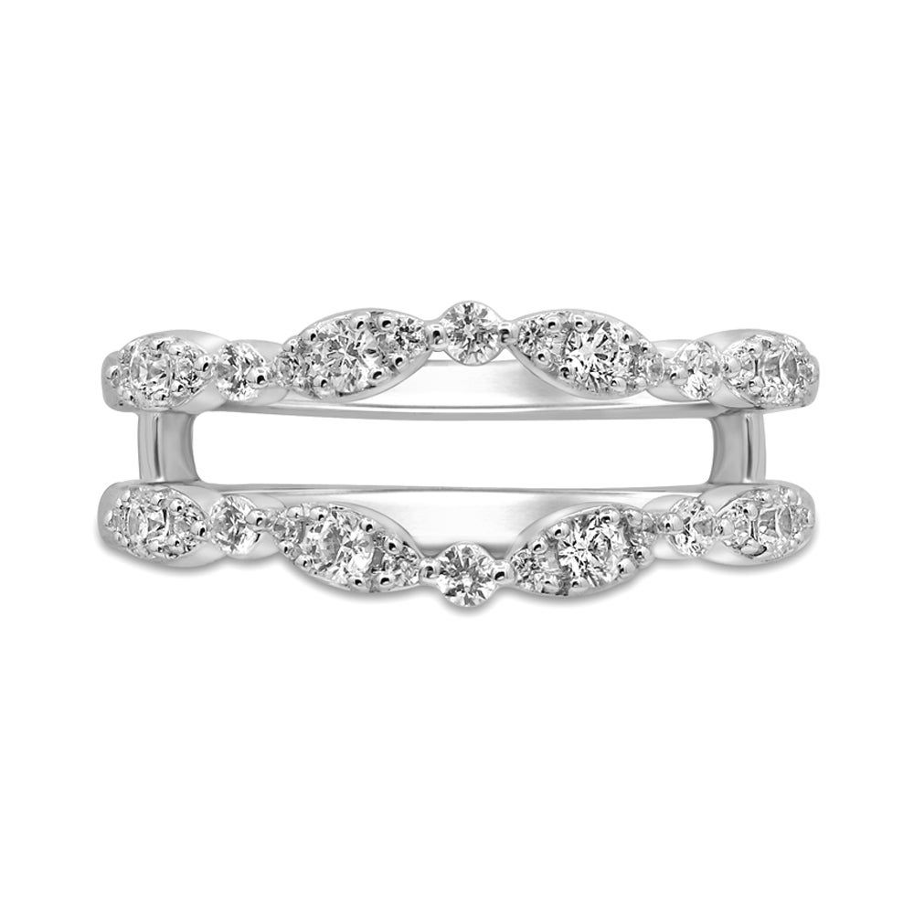 Diamond Ring Enhancer with Marquise Clusters 14K White Gold (1/2 ct. tw.)