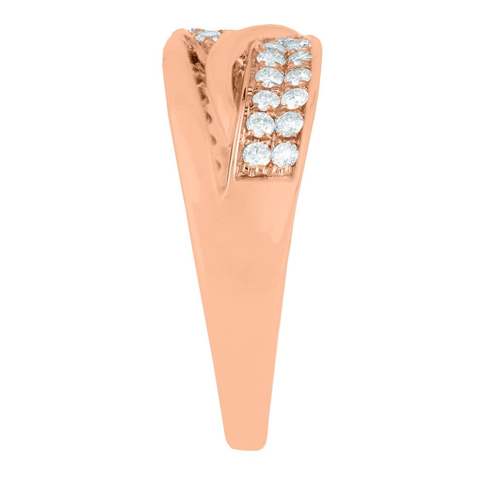 Diamond Crossover Ring 10K Rose Gold (3/8 ct. tw.)