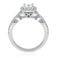 Cushion-Cut Diamond  Halo Engagement Ring 14K White Gold (1 ct. tw.)