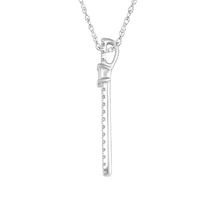 Diamond Vertical Bar Pendant Necklace in 10K White Gold (1/5 ct. tw.)