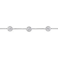 Station Bolo Bracelet with Moissanite in Sterling Silver (1 1/4 ct. tw.)