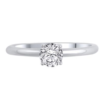 Lab Grown Diamond Round Solitaire Engagement Ring 14K Gold ( ct