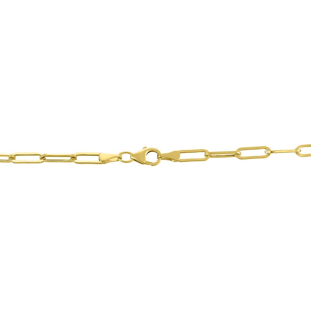 Paperclip Chain Necklace in 14K Yellow Gold, 3.15mm, 18"