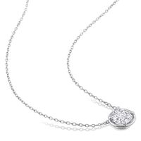 Round Moissanite Pendant in Sterling Silver (1 4/5 ct.)