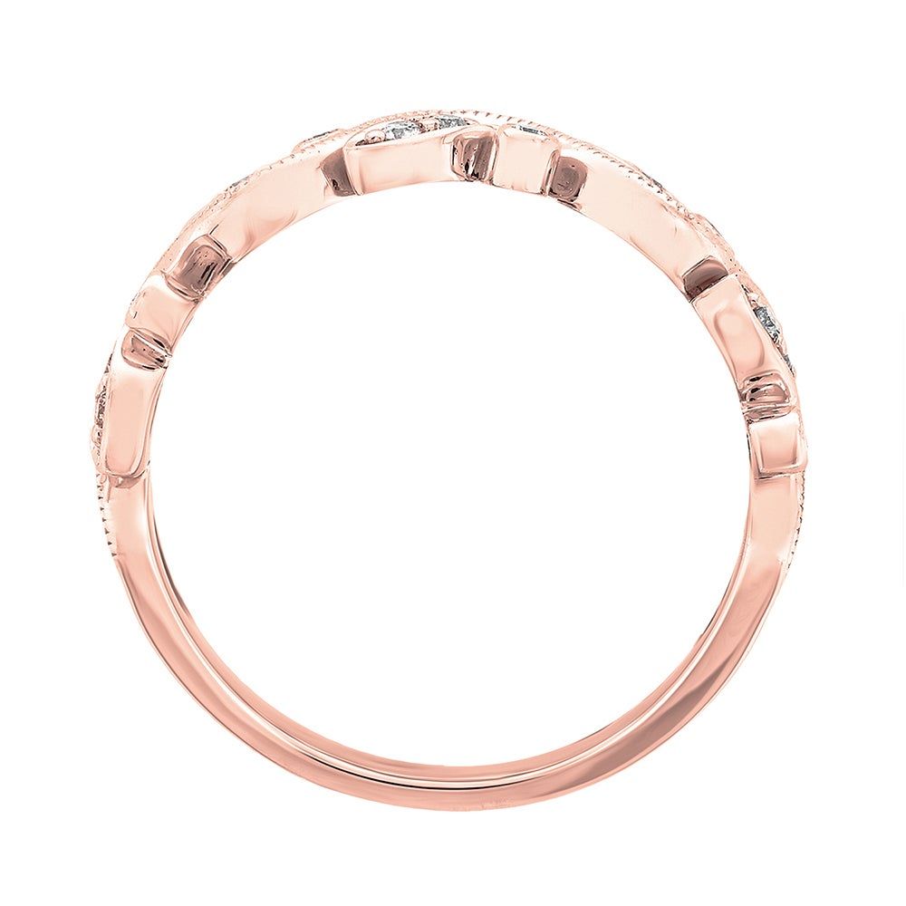 Vine Ring with Diamonds 10K Rose Gold (1/8 ct. tw.)