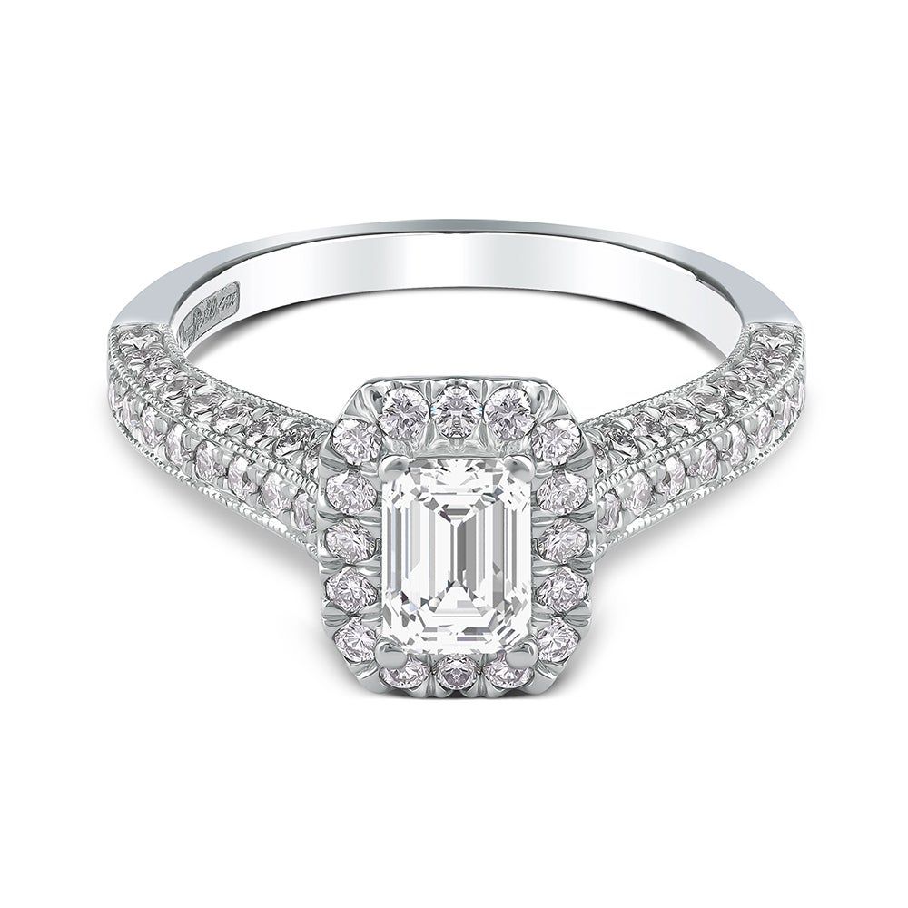 Divine Emerald-Cut Lab Grown Diamond Engagement Ring Platinum (2 ct. tw.)