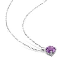 Lab-Created Purple Alexandrite Pendant in Sterling Silver
