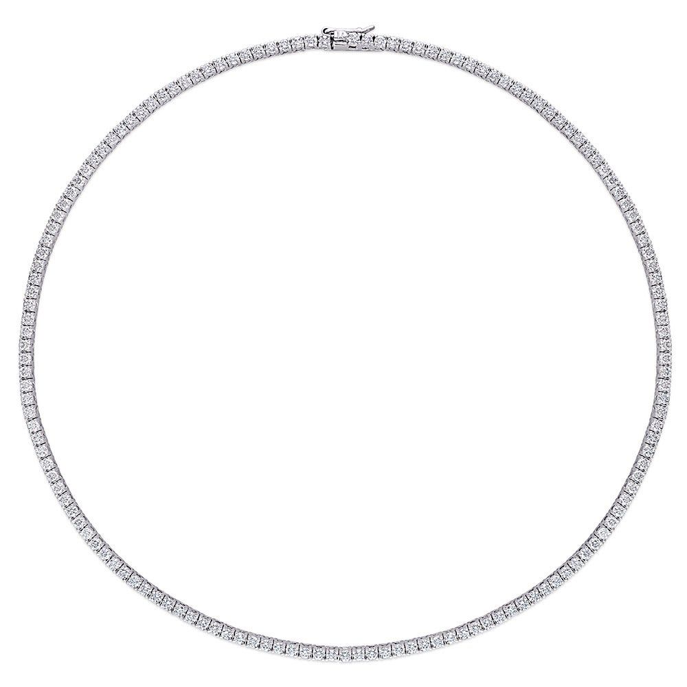 Moissanite Tennis Necklace in Sterling Silver (12 1/2 ct. tw.)