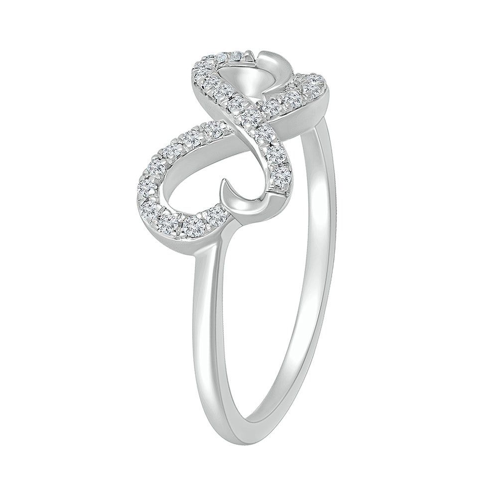 Butterfly Diamond Ring Sterling Silver (1/8 ct. tw.)