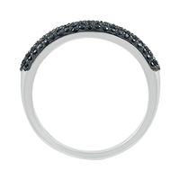 Black Diamond Dome Ring Sterling Silver (1/3 ct. tw.)