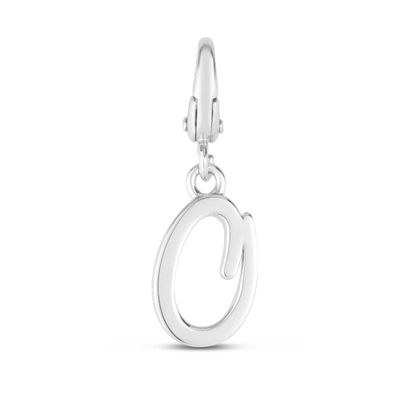Letter O Charm in Sterling Silver