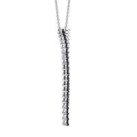 Diamond Y-Necklace Black & White in 10K White Gold (1 1/2 ct. tw.)