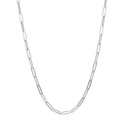 Paperclip Chain Necklace in Sterling Silver, 4.5mm, 18"