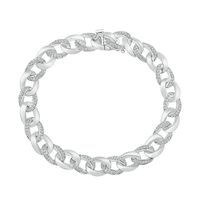 Diamond Cuban Link Bracelet in Sterling Silver (1 ct. tw.)
