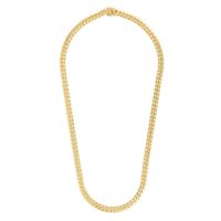 Menâs Miami Cuban Link Chain in 14K Yellow Gold, 9mm, 24â