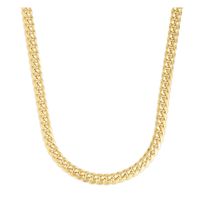 Menâs Miami Cuban Link Chain in 14K Yellow Gold, 9mm, 24â