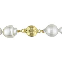 Baroque Pearl Necklace with South Sea Pearls in 14K Yellow Gold, 9-10mm, 18â