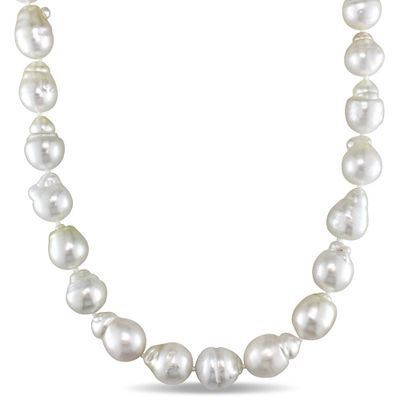 Baroque Pearl Necklace with South Sea Pearls in 14K Yellow Gold, 9-10mm, 18â