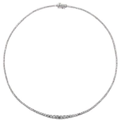 Lab Grown Diamond Eternity Necklace in 14K White Gold (7 ct. tw.)