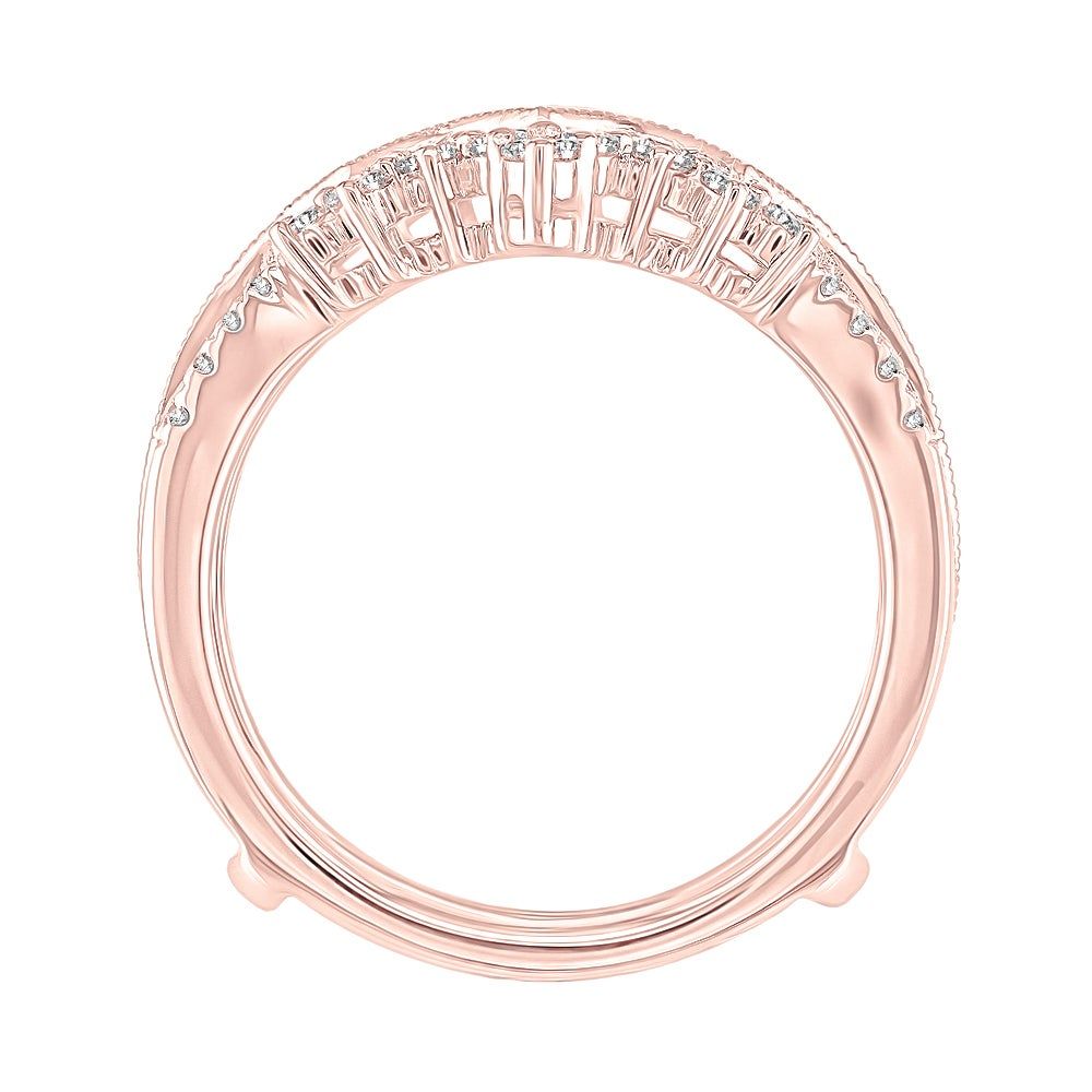 Diamond Ring Enhancer with Milgrain in 14K Rose Gold (1/2 ct. tw.)