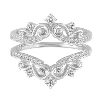 Diamond Ring Enhancer with Filigree Metalwork in 14K White Gold (3/8 ct. tw.)