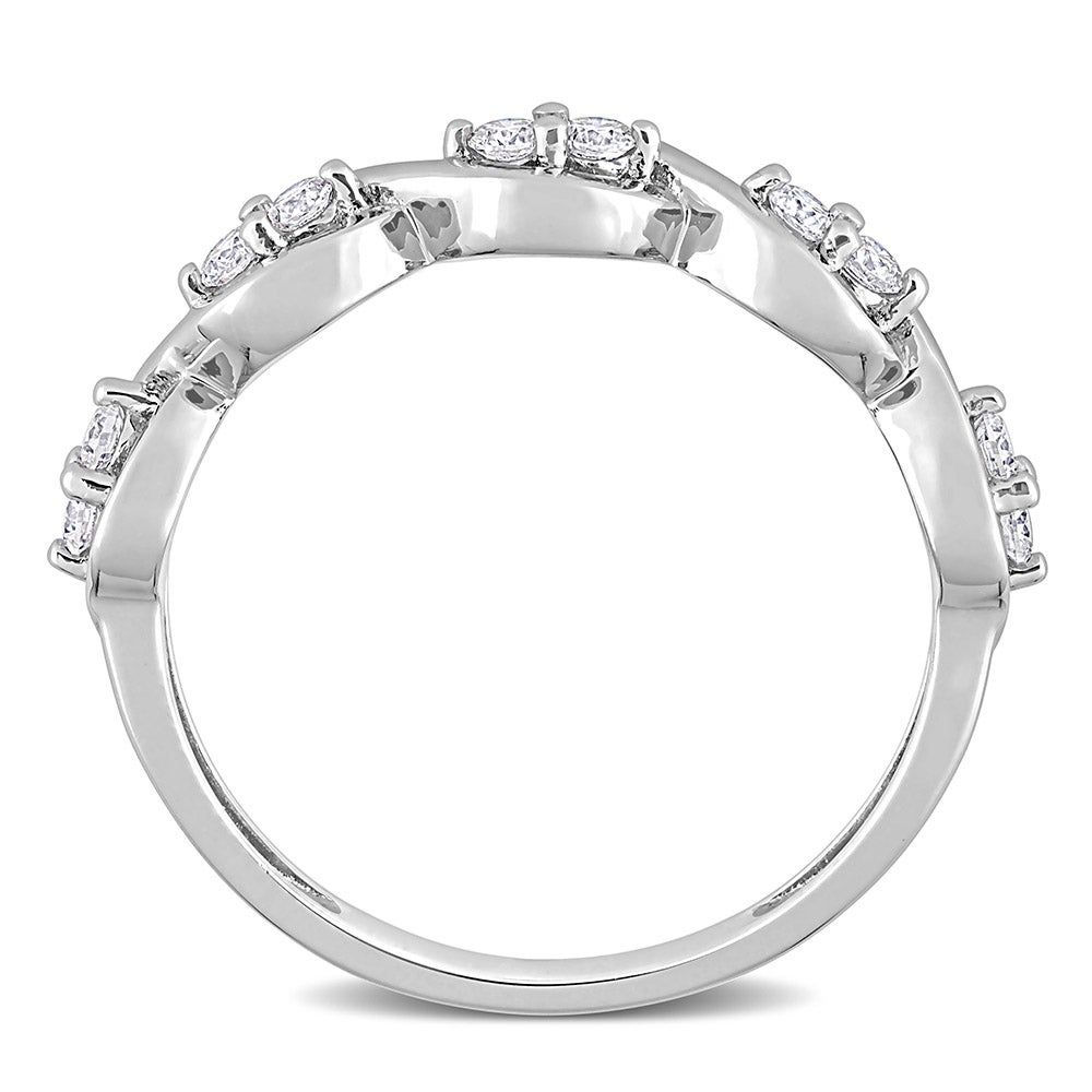 Moissanite Twist Ring Sterling Silver (1/4 ct. tw.)