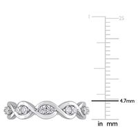 Moissanite Twist Ring Sterling Silver (1/4 ct. tw.)