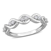 Moissanite Twist Ring Sterling Silver (1/4 ct. tw.)