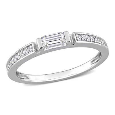 Baguette Moissanite Stacking Ring Sterling Silver (3/8 ct. tw.)