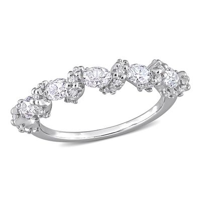 Oval Moissanite Stacking Ring Sterling Silver (1 1/4 ct. tw.)
