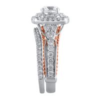 Lab Grown Diamond Bellissima Bridal Set with Double Halo 14K White Gold (2 1/4 ct. tw.)