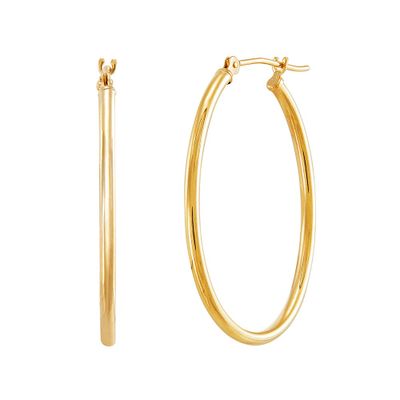 Large Hoop Earrings in 14K Yellow Gold